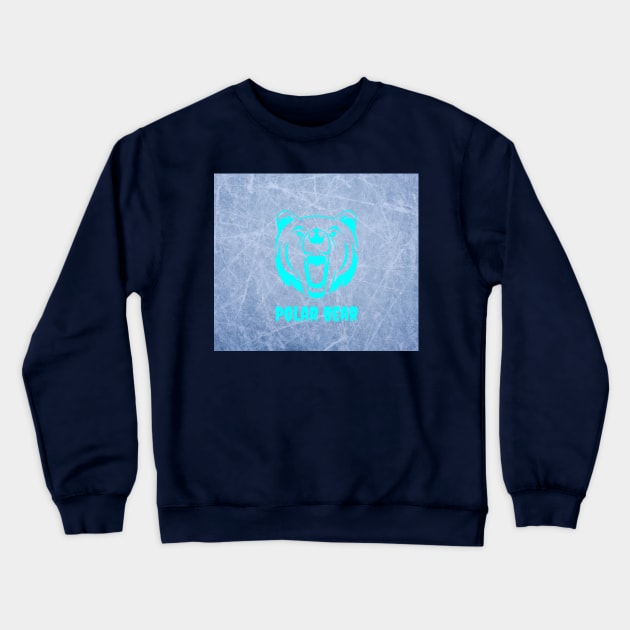 Polar Bear Head Crewneck Sweatshirt by Bob Charl